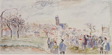  pontoise Canvas - la saint martin a pontoise Camille Pissarro